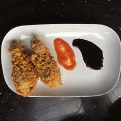 chicken crismie (ayam krispi dengan indomie)